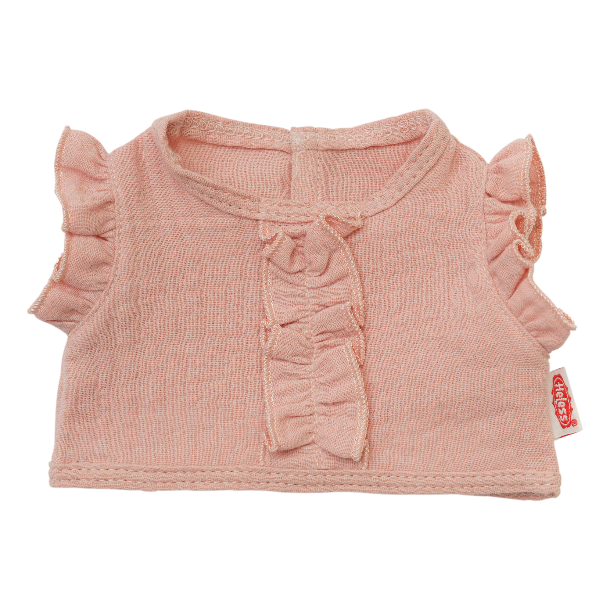 Doll wrap skirt with ruffled top made of 100% organic cotton, blush, 2 pieces, size 28-35 cm