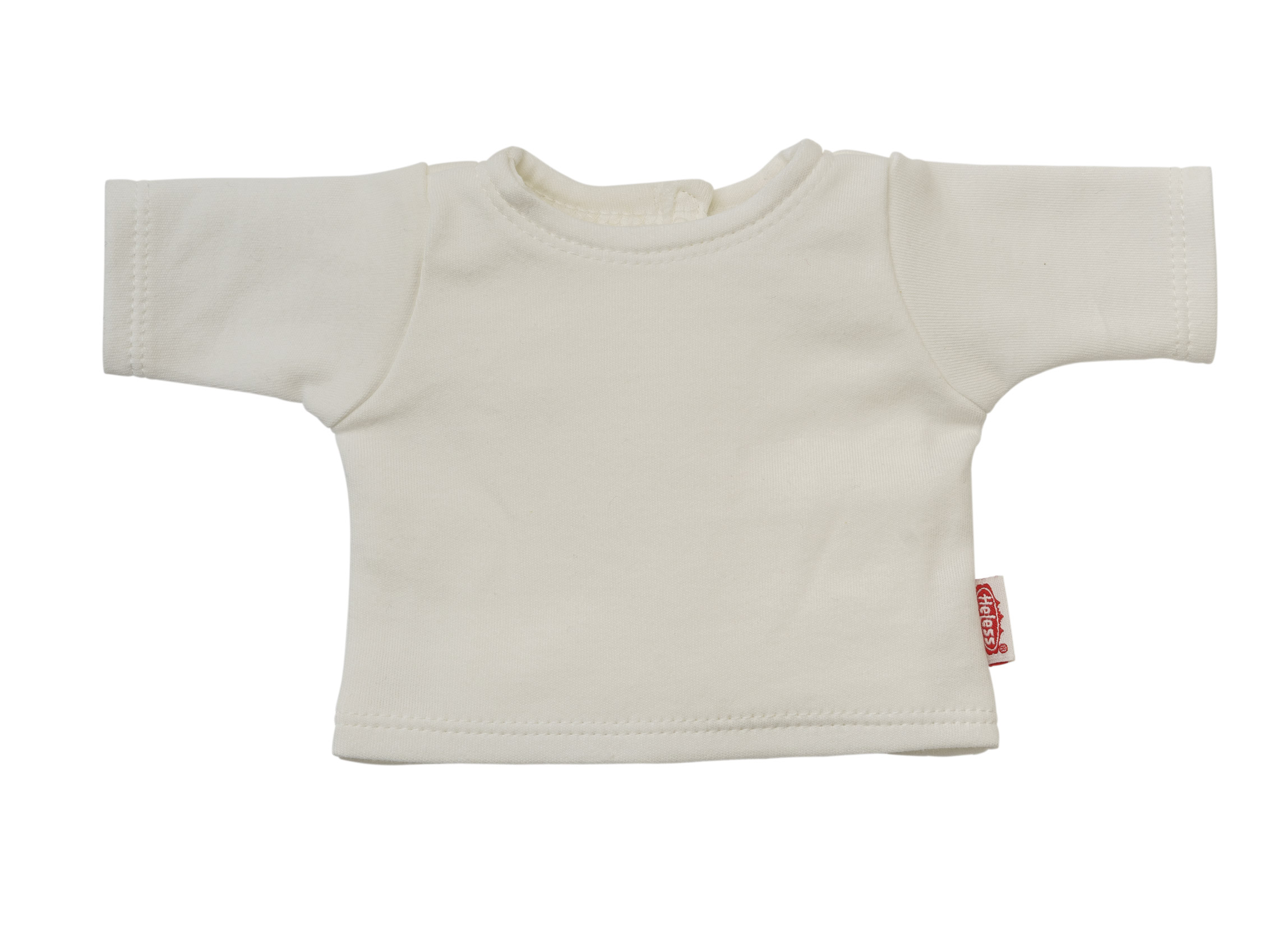Puppen-Latzhose aus 100 % Bio-Baumwolle, salbeigrün, mit weißem T-Shirt, 2-teilig, Gr. 28-35 cm
