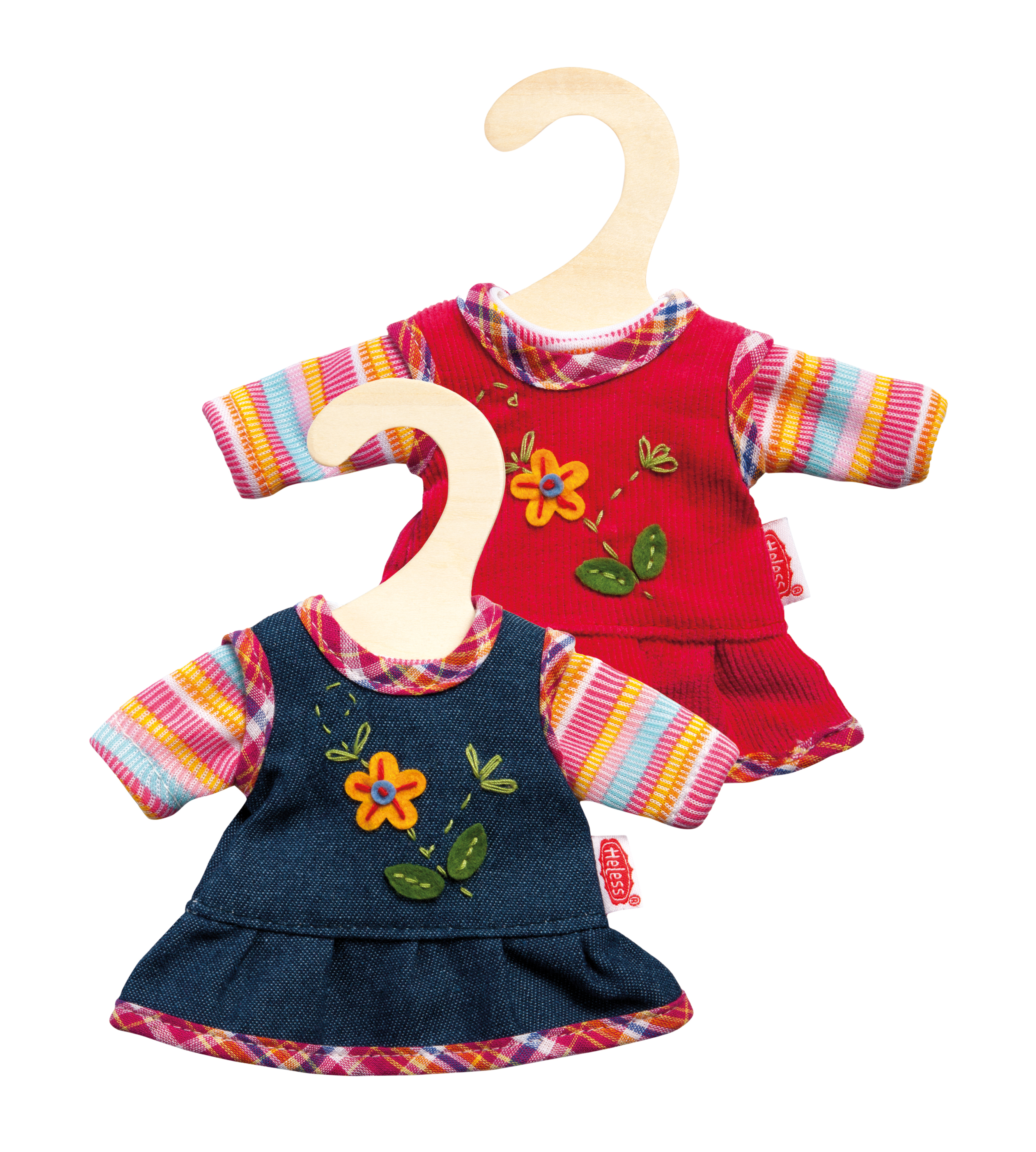Peppiges Kleid mit T-Shirt, mini, Gr. 20-25 cm